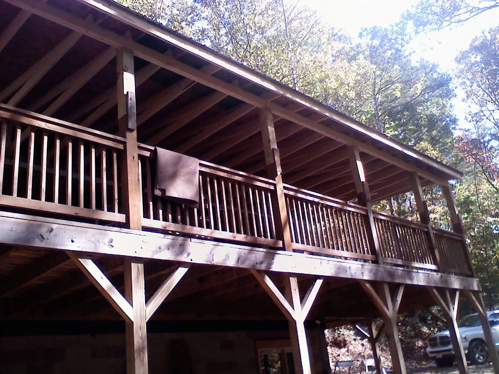 Timber framing under a new elevated porch and deck — Roof Leak Repair in Kiowa by Roofing Brothers